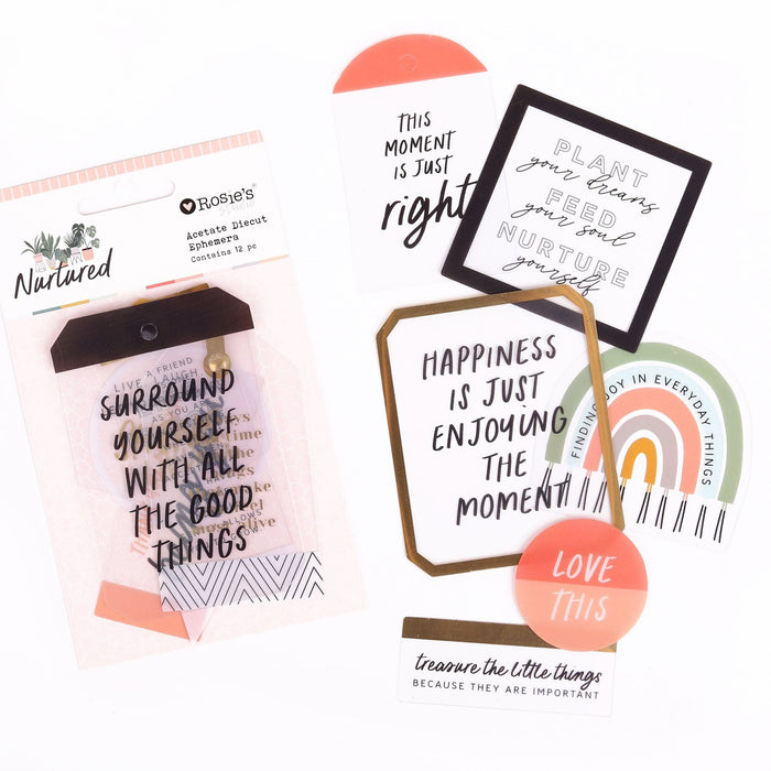 Rosie's Studio Nurtured - Acetate Diecut Ephemera