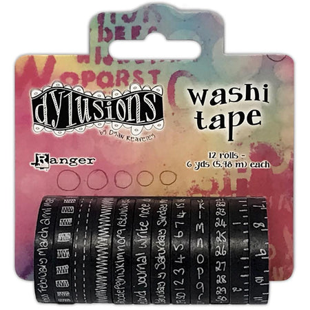 Ranger Dylusions Washi Tape Set - Black