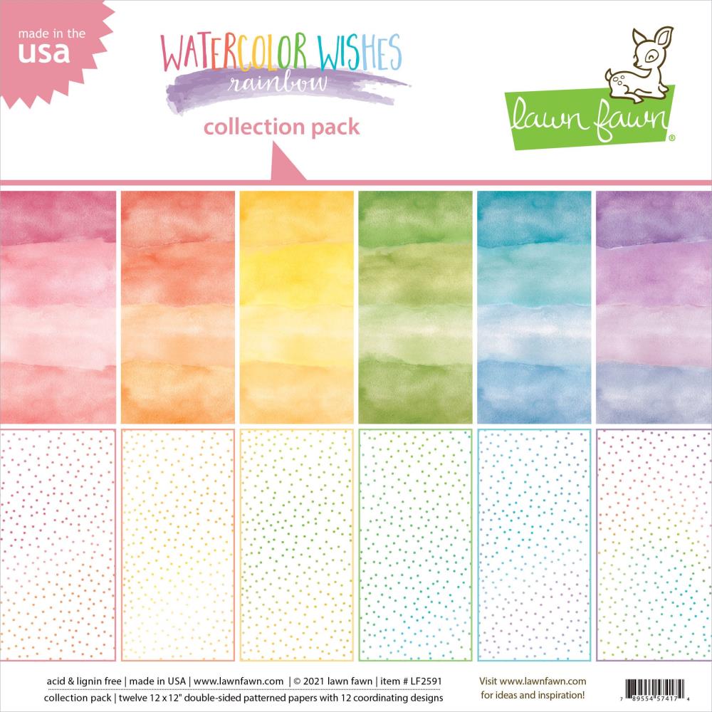 Lawn Fawn Watercolor Wishes - Collection Pack