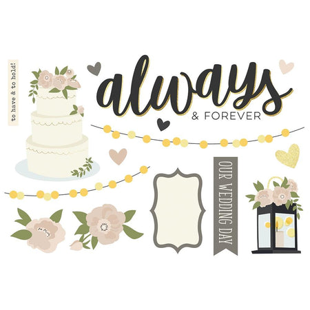Simple Stories Page Pieces - Wedding