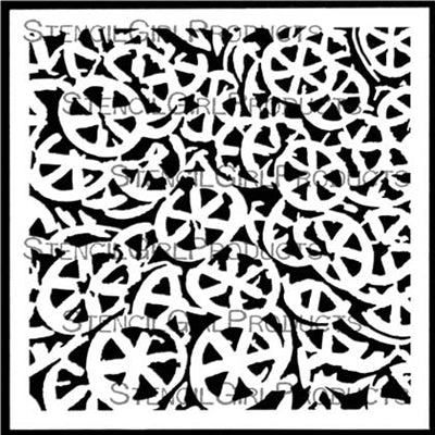 StencilGirl 6x6 Stencil - Wheels