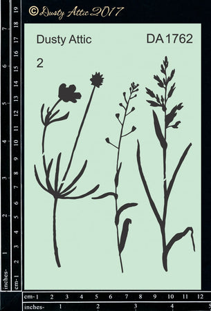 Dusty Attic Stencil - Wildflowers #2