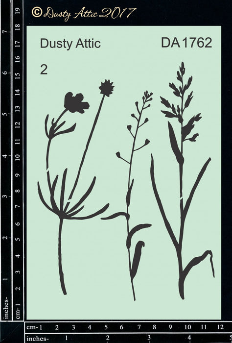 Dusty Attic Stencil - Wildflowers #2