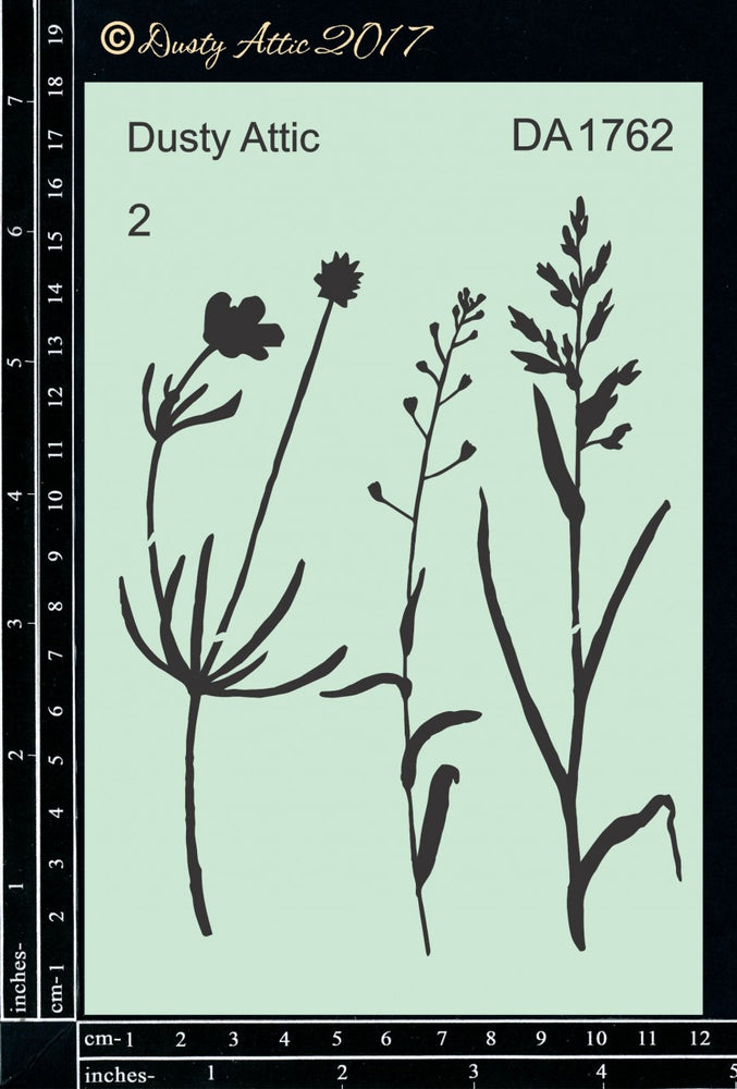 Dusty Attic Stencil - Wildflowers #2