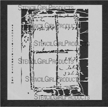 StencilGirl 6x6 Stencil - Window Ledger