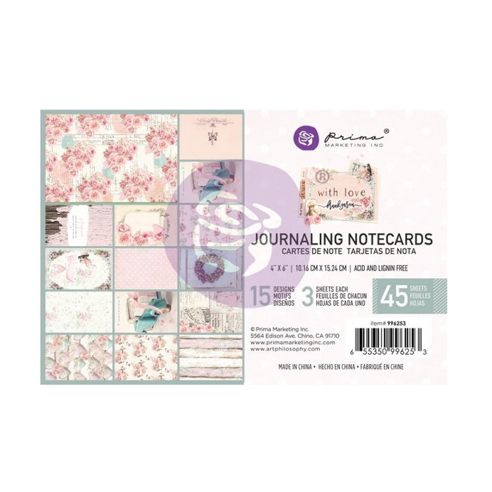 Prima With Love - 4x6 Journaling Notecards