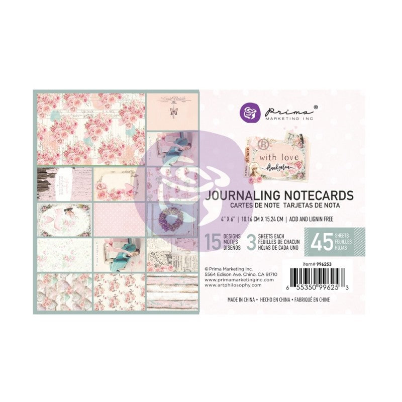 Prima With Love - 4x6 Journaling Notecards
