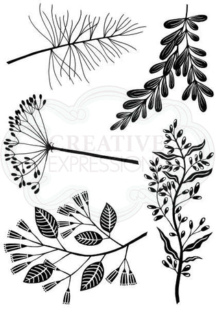 Woodware Clear Magic Stamp Set - Woodland Sprigs