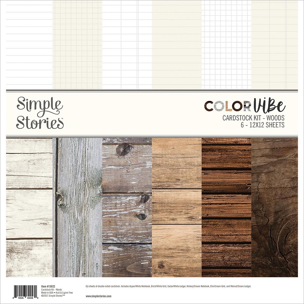 Simple Stories Color Vibe Woods - Cardstock Kit