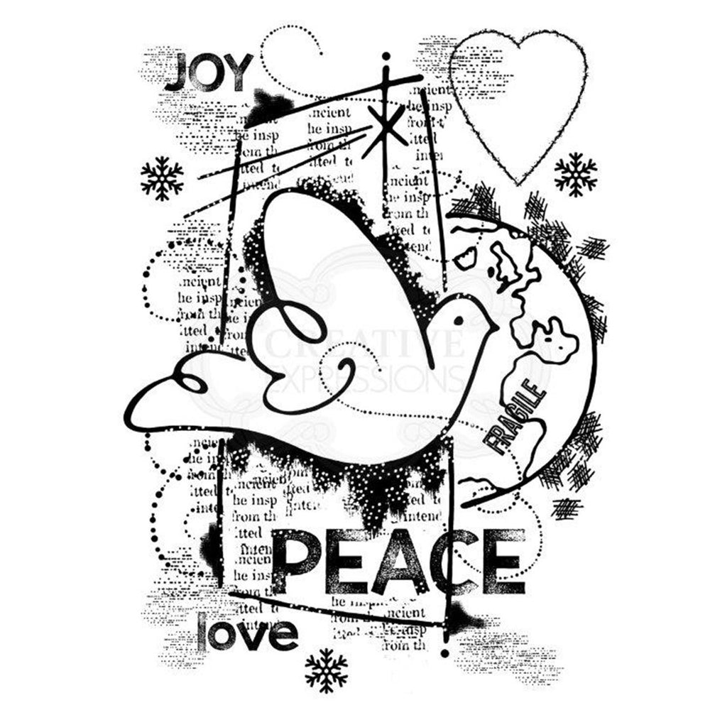 Woodware Clear Magic Singles Stamps - World Peace