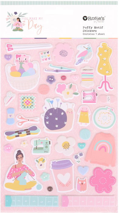 Rosie's Studio You Make My Day - Puffy Motif Stickers