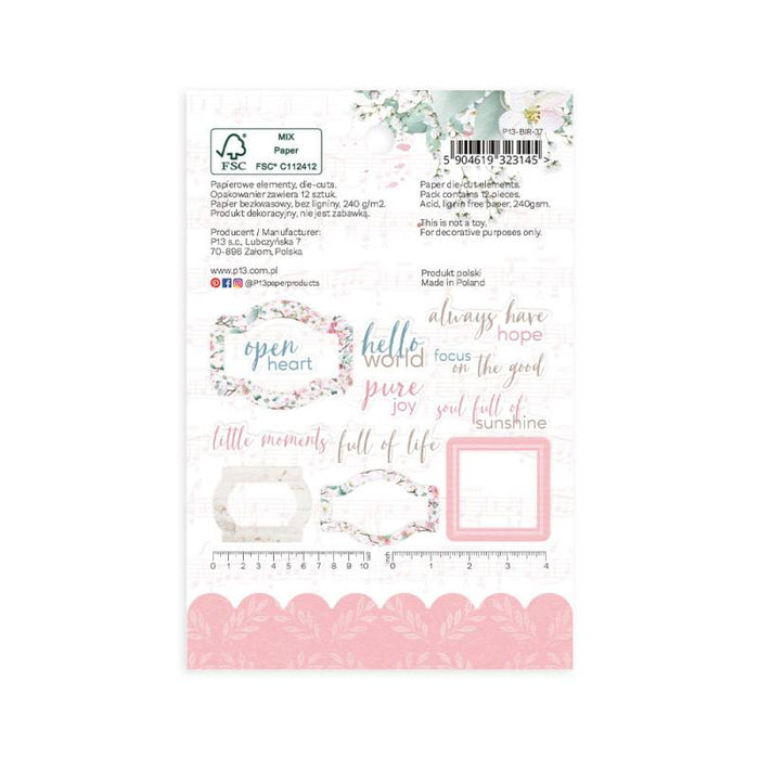 P13 Birdhouse - Ephemera Set Frames & Words