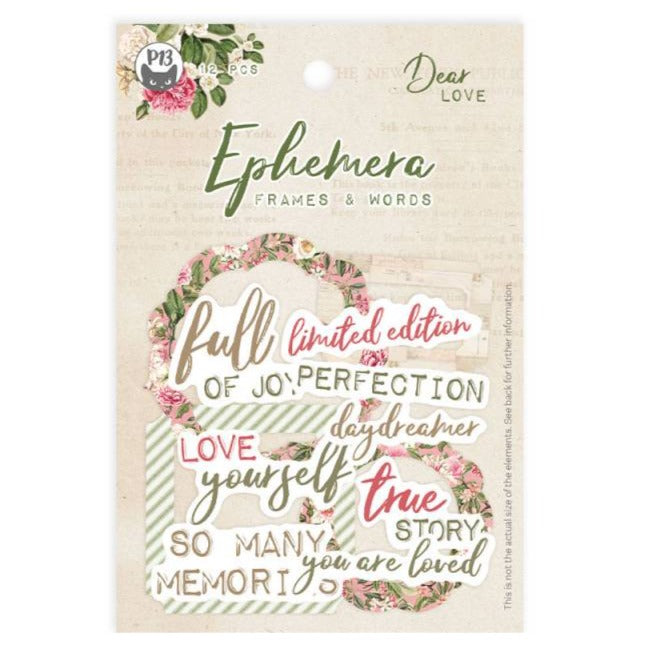 P13 Dear Love - Ephemera Set Frames & Words