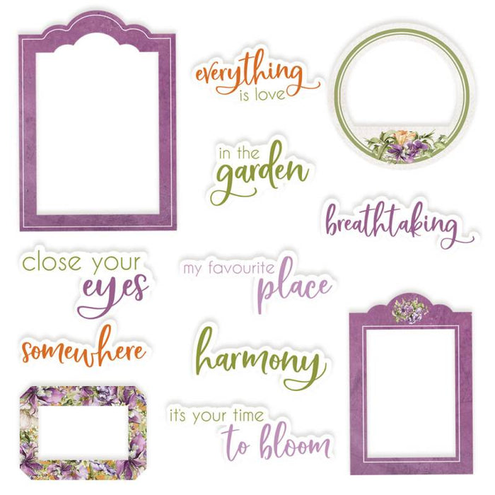 P13 Secret Garden - Ephemera Frames & Words